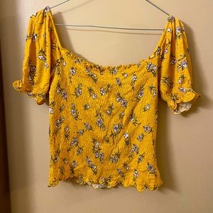 Shirred Knit Crop Top